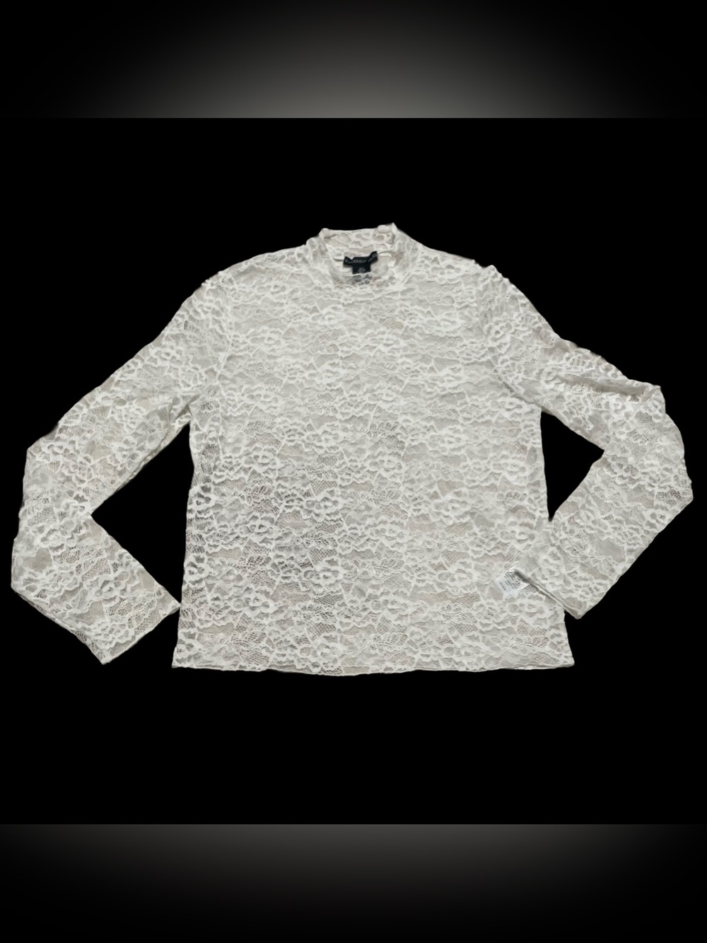 Sincerely Jules White Lace Long-Sleeve Tee